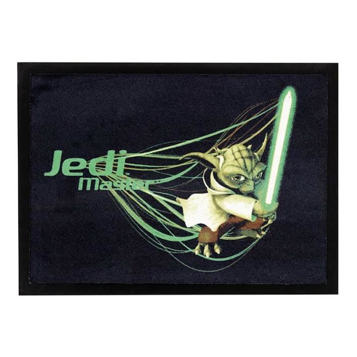 Paillasson Star Wars Yoda – Tapis D'Entrée 60 X 40 Cm Avec Avertissement Amusant, Idéal Pour Fans Et Décoration Geek