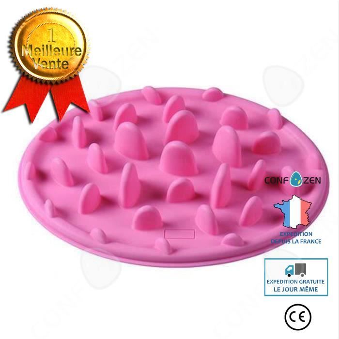 Meilleurs prix pour CONFO Gamelle anti glouton, Gamelle pour chien-chat, Distributeur nourriture chat, Distributeur croquettes chiens, chat - Rose 1pcs