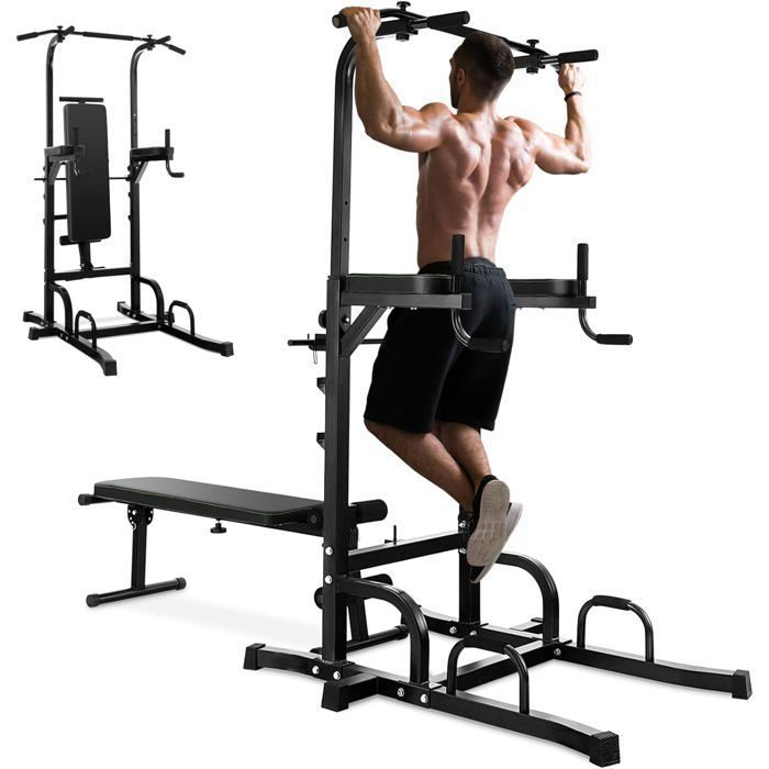 Station De Musculation Multifonctions RISCKO, Ajustable Et Sans Banc (pour Exercices Variés)