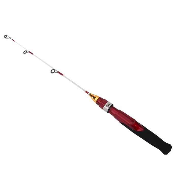 Mini Canne à Pêche Glace 50 Cm 2 Sections Srliya - Canne Légère Hiver Crevettes