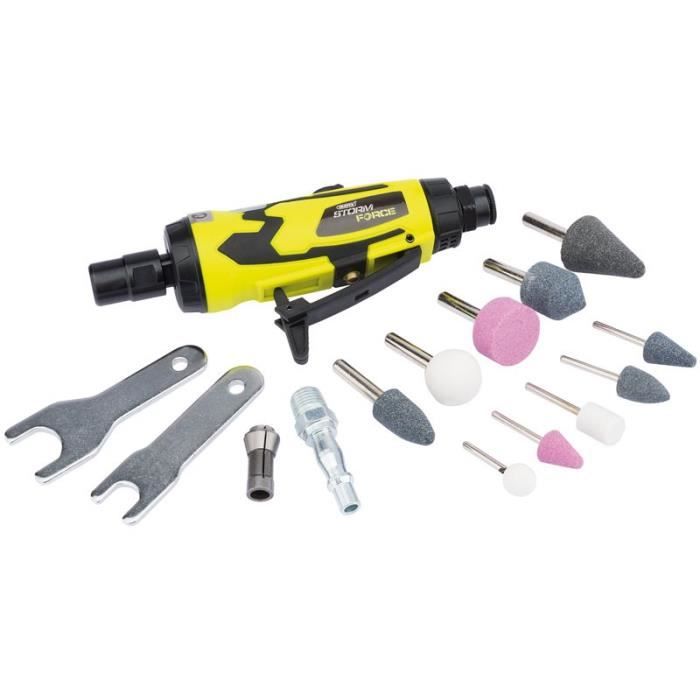 Meuleuse Pneumatique Droite Draper Storm Force - 6mm, 25000 Tr/min - Composite, Faible Bruit - Atelier Pro
