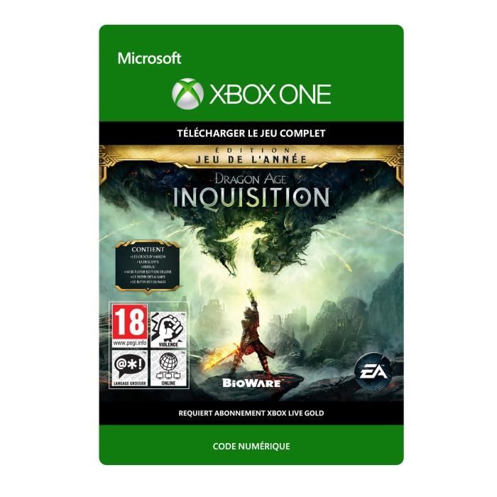 Dragon Age Inquisition Edition Game of the Year Jeu Xbox One à télécharger Cdiscount Jeux vidéo