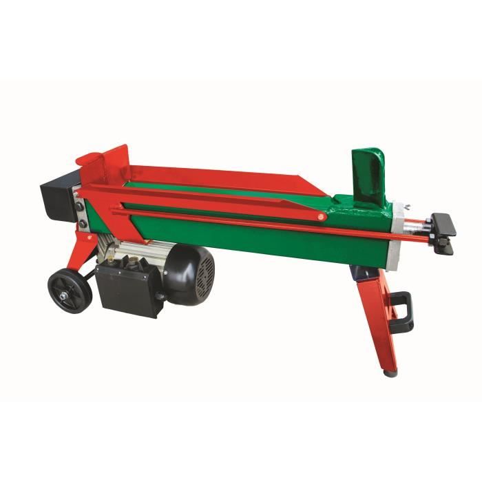 Fendeuse à Bûches électrique Zipper 5 Tonnes - 52 Cm De Longueur - 230V 2200W - Roues Et Poignée - Acier Renforcé