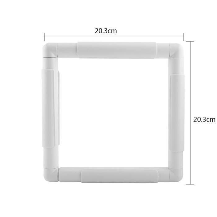 Cadre de point de croix Cadre à Pince En Plastique Cerceau à Broder Rectangle Carré Cadre En