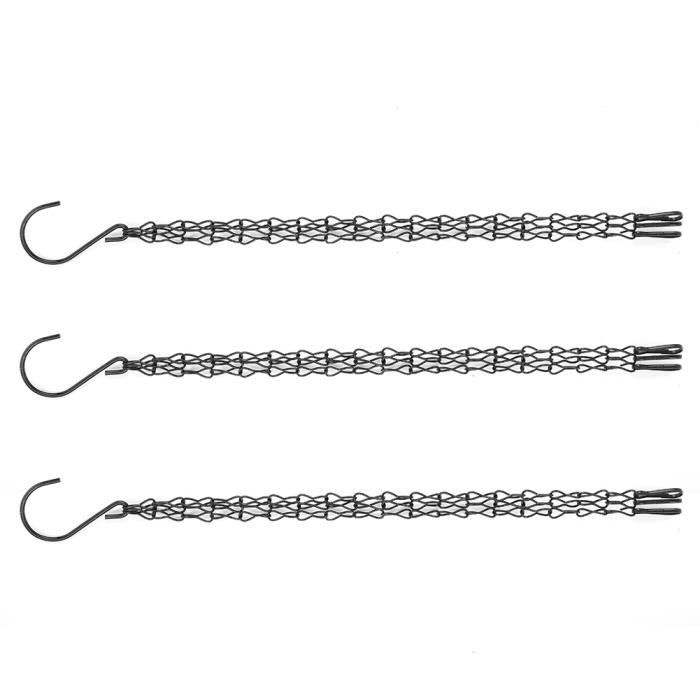 12 Chaînes De Suspension Avec Crochets - 50 Cm - Pour Paniers, Mangeoires, Lanternes - Idéal Jardin Et Décoration - 4