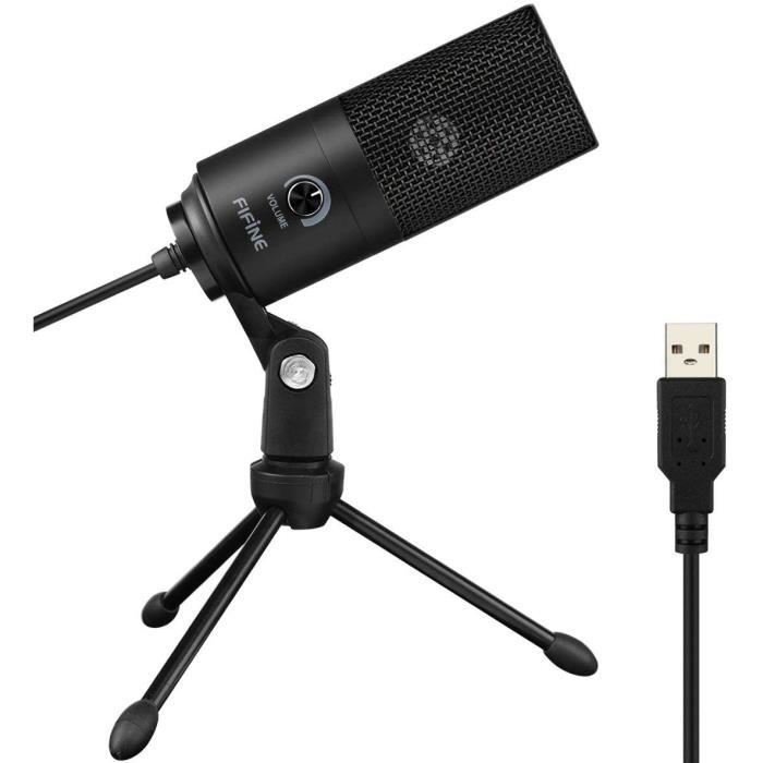FIFINE Microphone USB, Microphone d'enregistrement à condensateur en