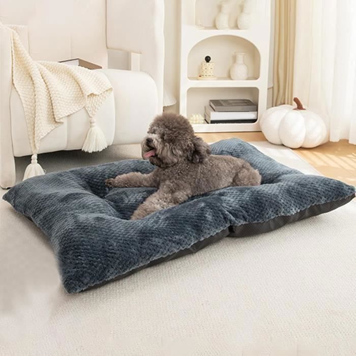 Meilleurs prix pour Panier Chien Grande 95x65cm - Marque - Modèle - Tissu Peluche Doux - Antidérapante - Anti-Stress