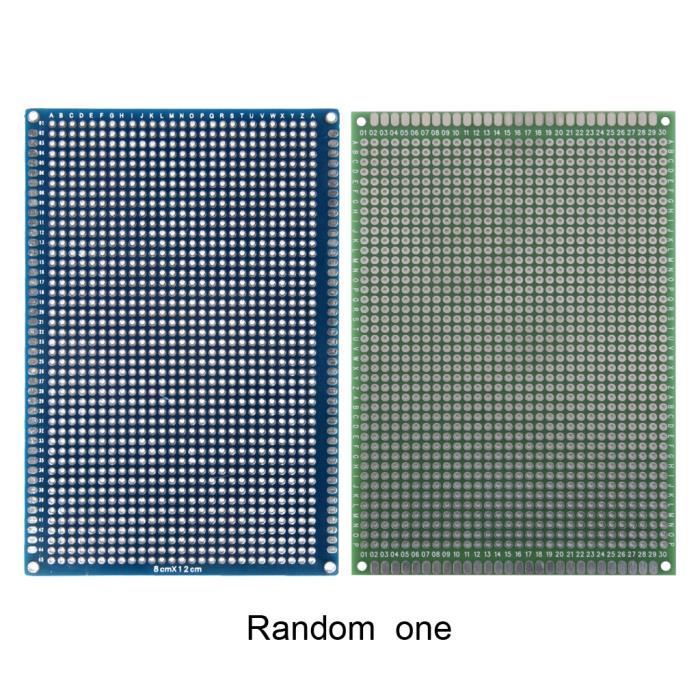 10 Cartes PCB Double Face 8x12 Cm – Prototypage électronique, Trous étamés, Pas 2,54 Mm