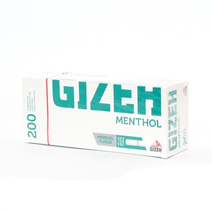 Boîte de 200 Tubes à Cigarettes Menthol - Gizeh - Cdiscount Au