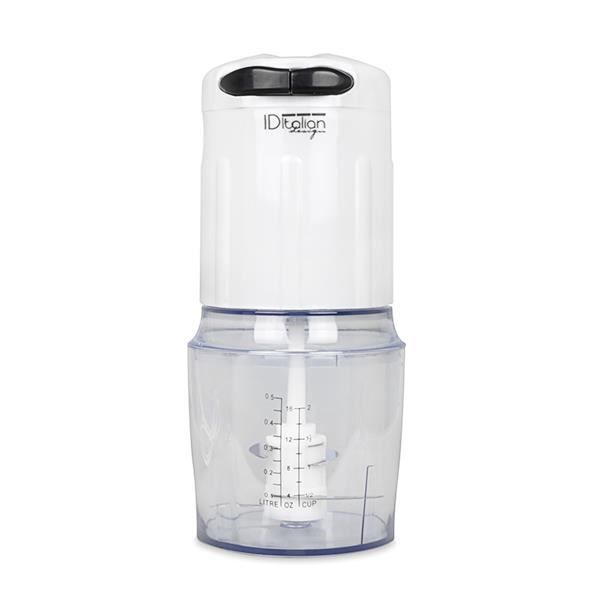 Hachoir électrique multifonction 160 W - Italian Design - Blanc - Protection de sécurité avec arrêt automatique - Italian Design