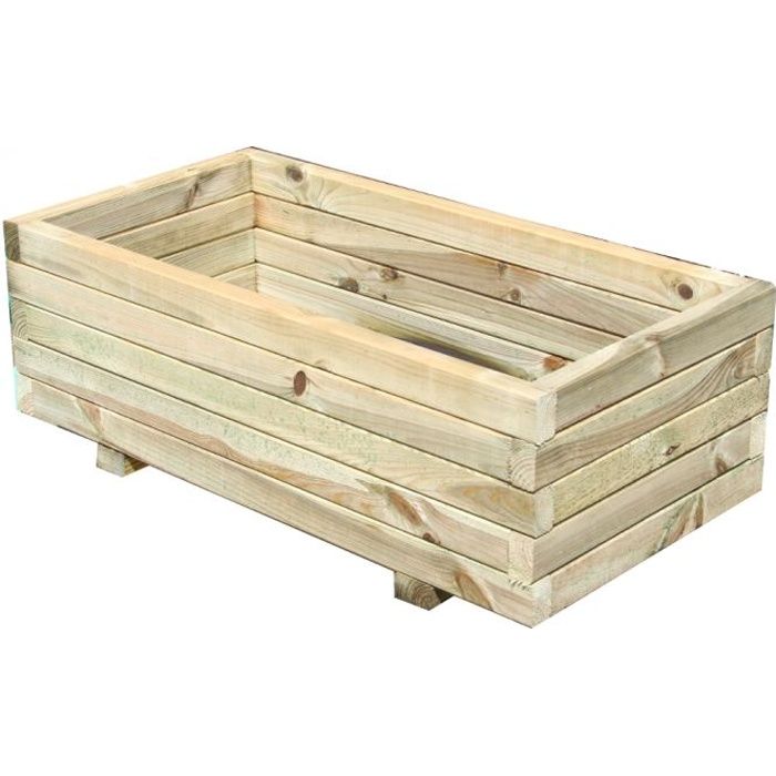 Jardinière rectangulaire en bois - PRIMO - Primo 80 - 60L - Pin - Marron