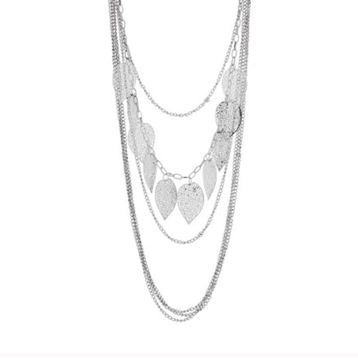 LCC®/Collier/sautoir femme fantaisie argent longue festival de bohemian vintage bijoux double chain statement necklace
