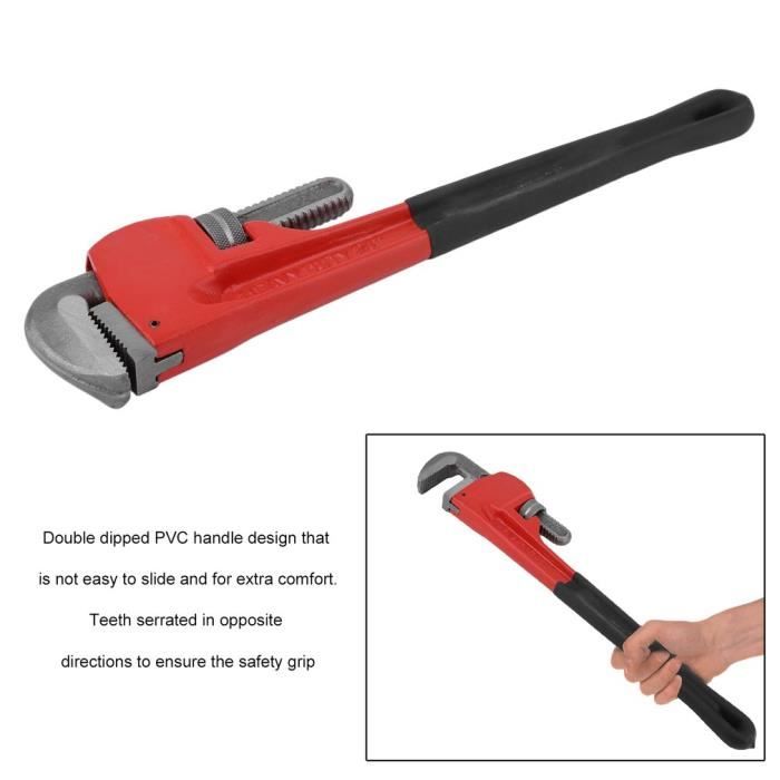 Cle Mitigeur Högert Technik - Clé à Tube Stillson, Pince à Tube Courbée, 300 Mm, 300 Mm, Pince Multiprise Pour Professionnels Et Bricoleurs, Réparation De Tuyaux D'égout Ou De Chauffage Clé Bougie