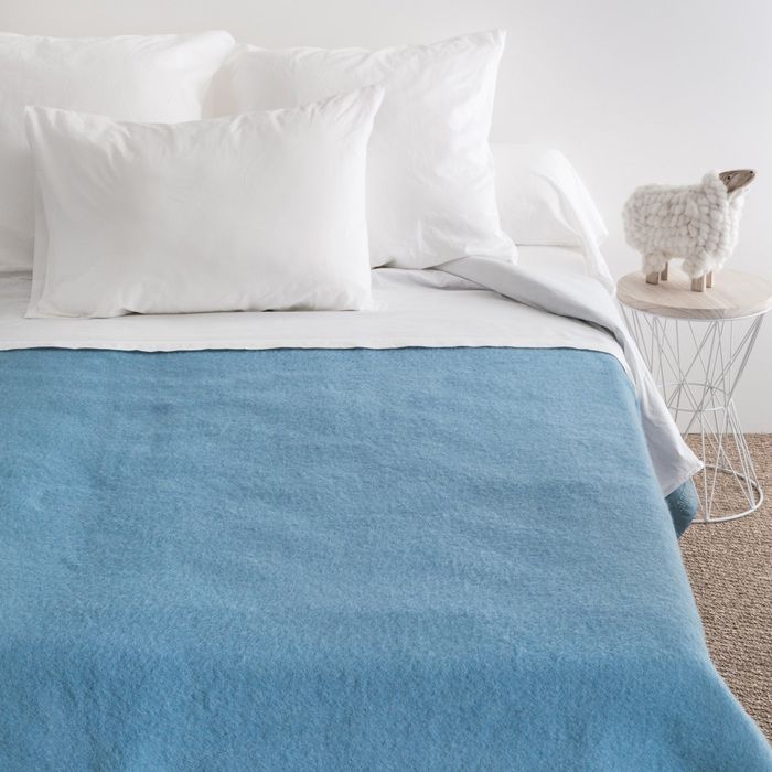 Couverture en laine vierge Woolmark 350 gr/m² Rose groseille - La Redoute Interieurs