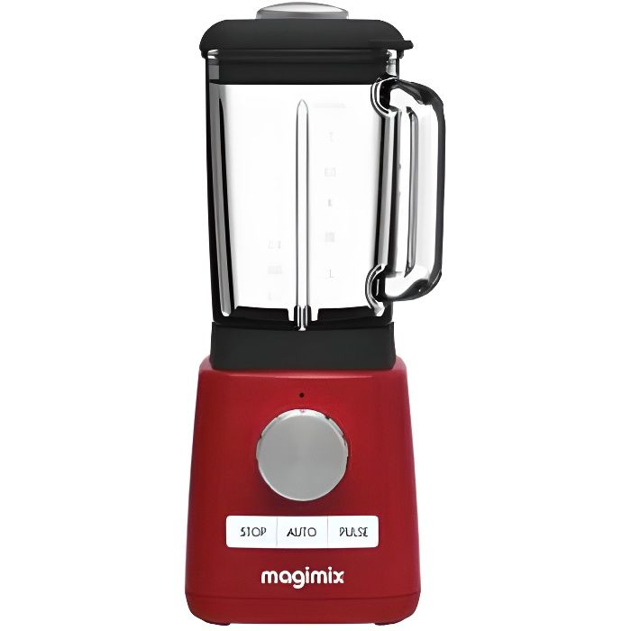 Bol mixeur blender - MAGIMIX - Rouge - 1300W - Fonction broyeur à glace - 4 présélections - 1,8L