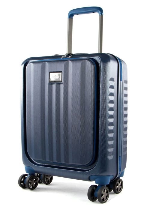 March Valise bleu pour femme et homme Fly Cabin Business Trolley Navy Brushed 95556