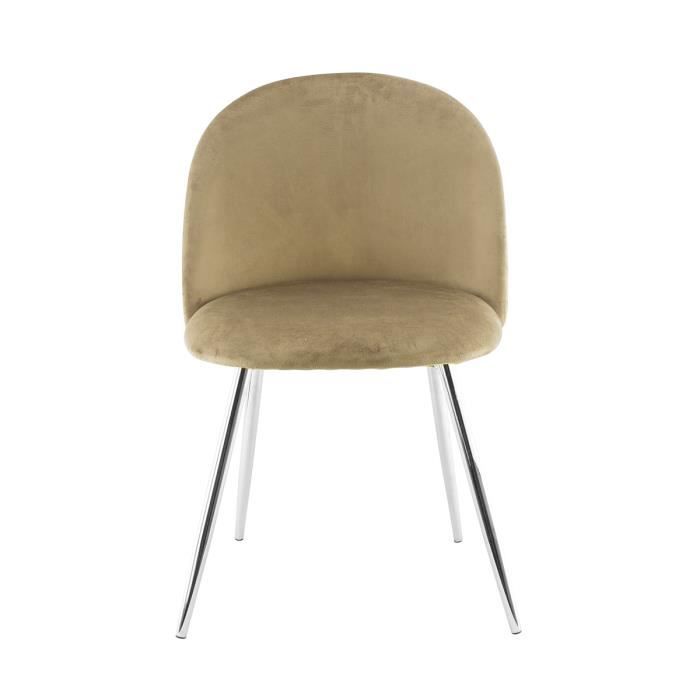 fauteuil lounge tourterelle shelby 50x45x80h cm vintage velours et pieds argent, chaude et très douce, parfaite pour votre salon.