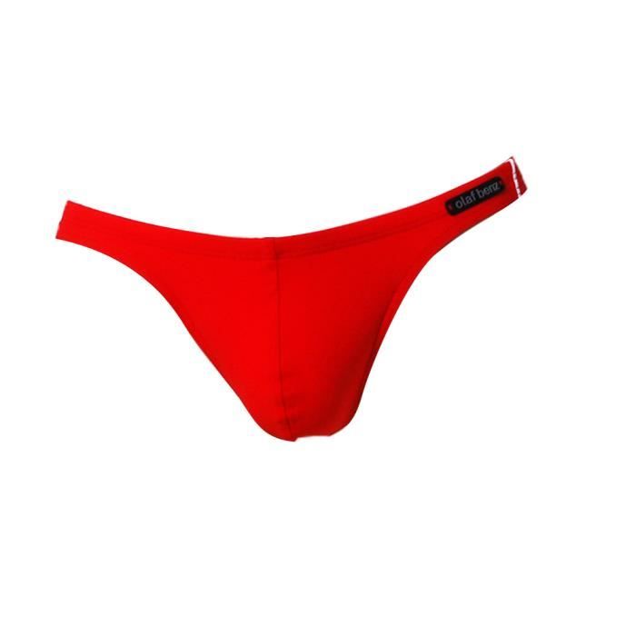 maillot de bain string rouge