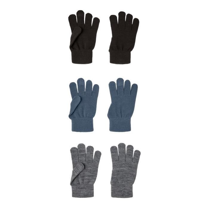 Lot de 3 paires de gants enfant Name it Magic - bering sea - 6 ans Bering  sea - Cdiscount Prêt-à-Porter