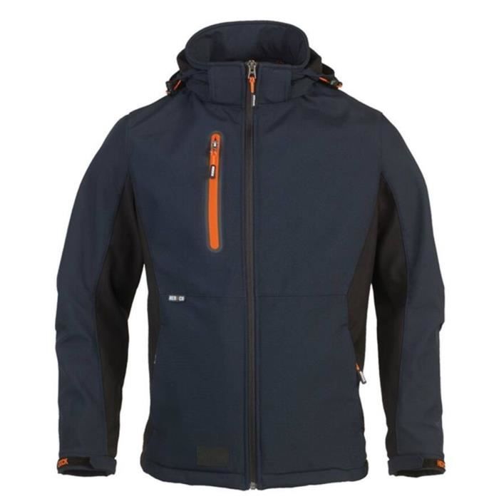 Veste de travail softshell - HK175 - Homme - Rouge - Imperméable - Respirante - Multi-poches