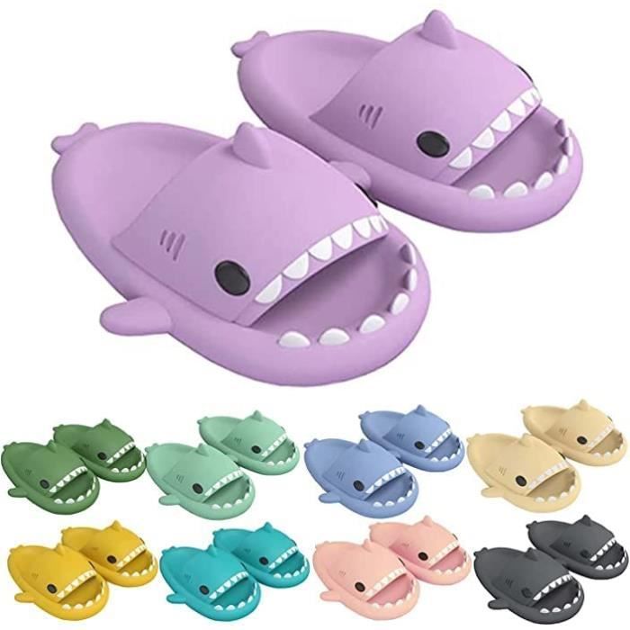 Hoomall Pantoufle Requin Adulte Femme Homme Pantoufles Shark Eté Shark Cloud Slippers Claquettes Antidérapante Open Toe Slides Chaussons Chaussures De Piscine Plage Bain Douche 