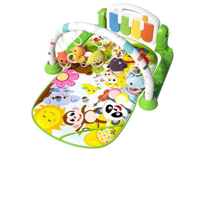 Tapis Musical Bébé 5 Langues - 9 Animaux, Portable, Léger, Idéal 1-4 Ans, Cadeau Anniversaire Noël