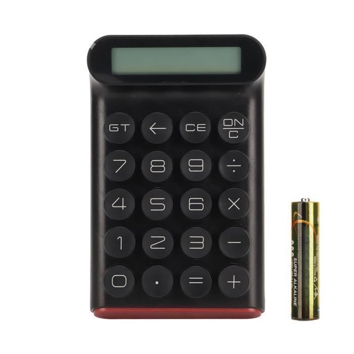 Ronyme Calculatrice Portable Mécanique Dégradé Rose - Écran LCD 16x11.5cm - Touches Rétro