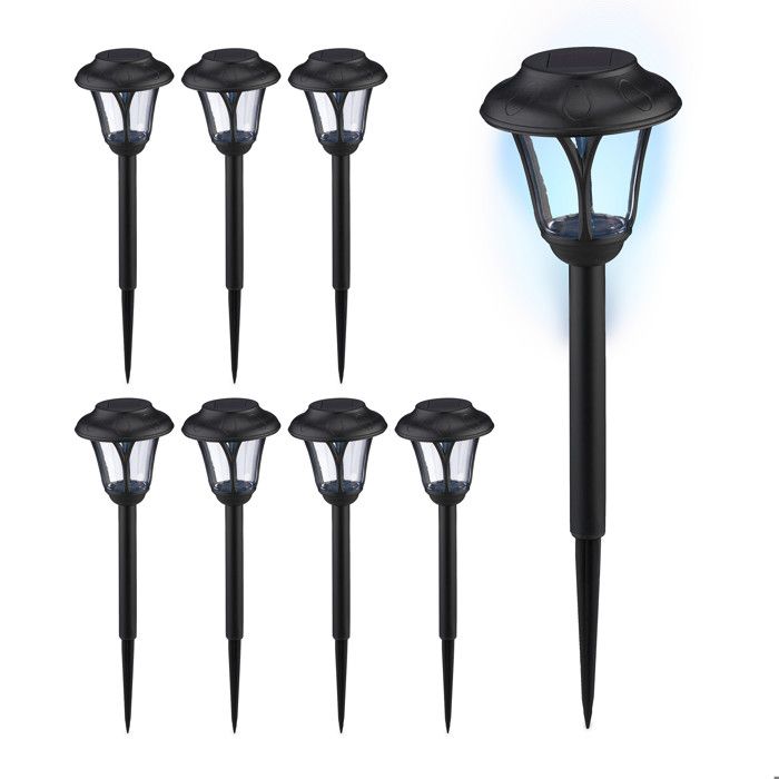 8 Lampes Solaires Extérieur - Lanternes LED Avec Piquet - Déco Jardin Économique & Autonome