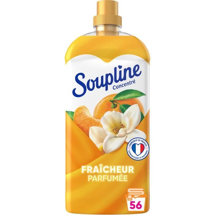 Adoucissant concentré Soupline 3D fraicheur mandarine et vanille - 1,2