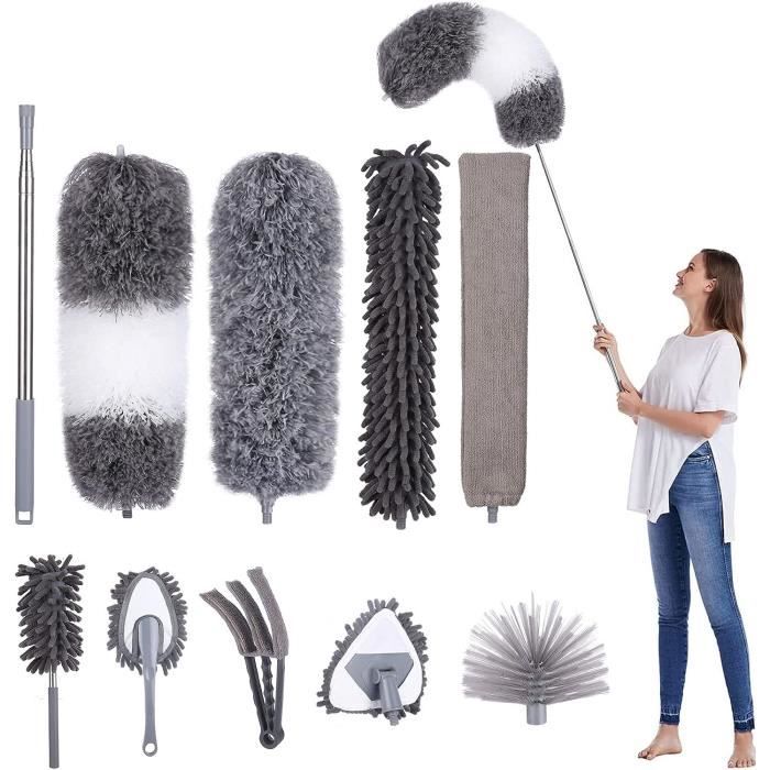 Kit De Recharges Plumeau Anti-poussière 52 Pièces - Compatible Swiffer, Avec Poignée Télescopique, Pour Nettoyage Efficace De Toute La Maison