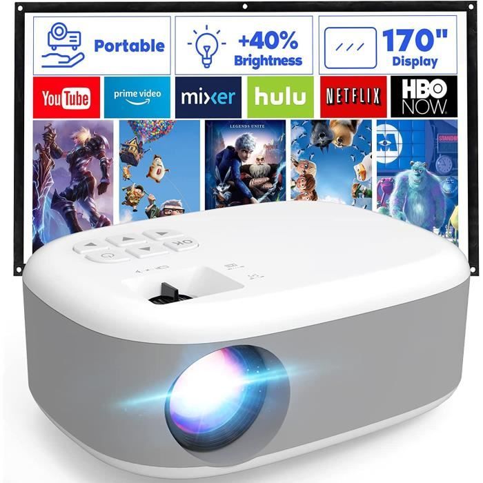 Mini projecteur, projecteur portable pour iPhone, Full HD 1080p pris en