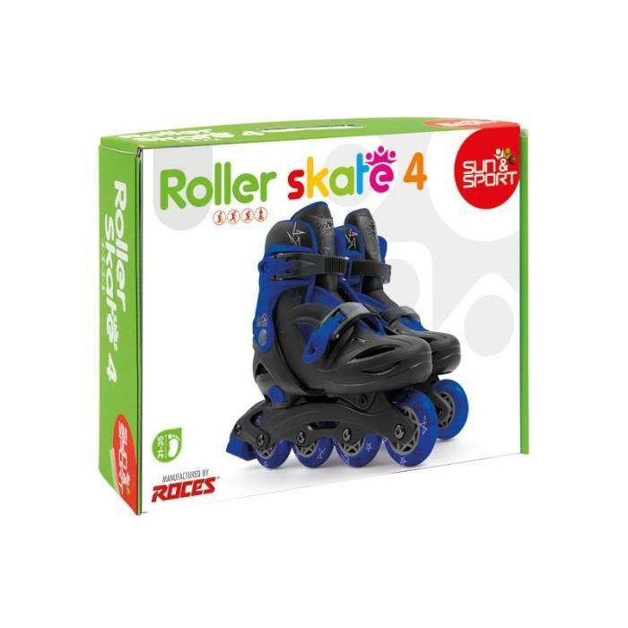 Roller Garçon 31-35 - SUN & SPORT - Roller - Noir - Mixte - 8 ans et plus