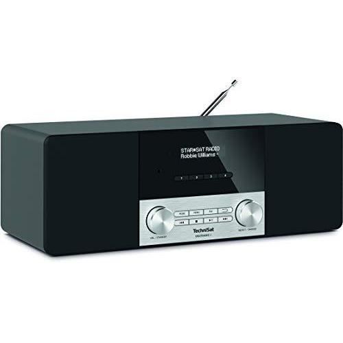 TechniSat Digitradio Radio DAB stéréo compacte (DAB+, FM, lecteur CD, Bluetooth, entrée AUX, réveil radio, écran OLED, 20 W RMS)