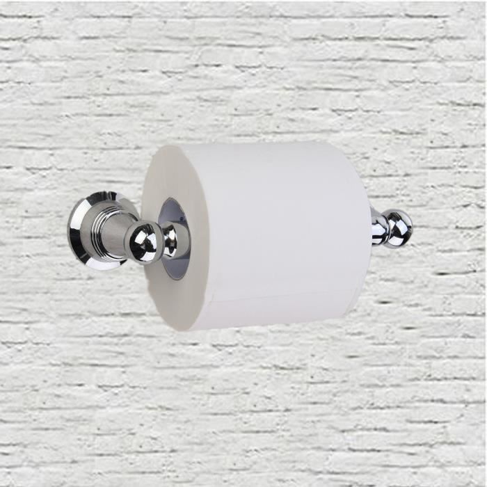 Support Papier Toilette Rotatif 360° Acier Inoxydable - Avec Crochet Anti-chute, Pour Salle De Bain
