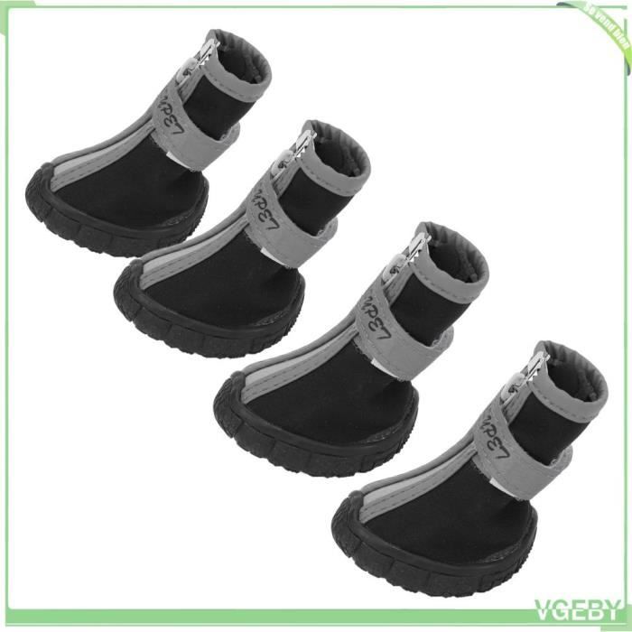Meilleurs prix pour Botte imperméable pour chien - V GEBY - Noir - Doux et confortable - Imperméables - Facile à mettre et à enlever