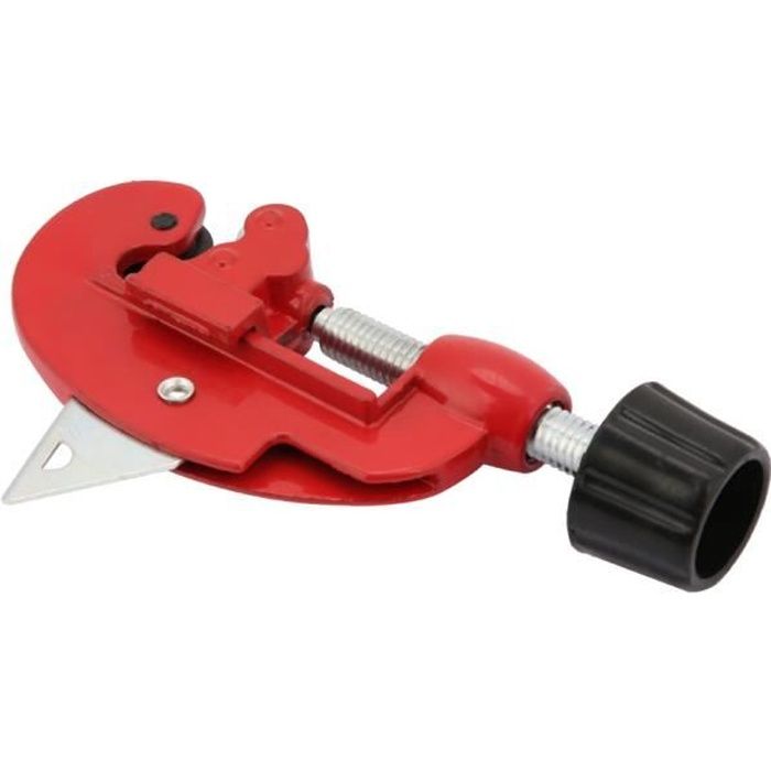 VINGVO Coupe-tube en cuivre Outil de coupe de tube de coupe-tube de cuivre en acier portable pour tube métallique (rouge)