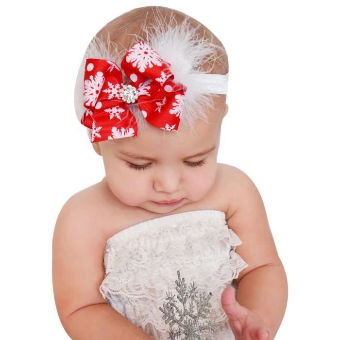 Bandeau Cheveux Bebe Fille Noel Bapteme Hiver Noeud Bandeau Bebe Fille Naissance Ceremonie Photographie Plume Enfant Headband M199 Cdiscount Au Quotidien