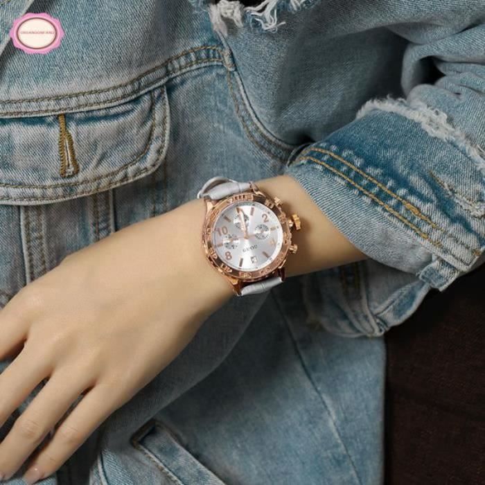HO26386 Montre Femme La mode Minimaliste grosse montre de cadran