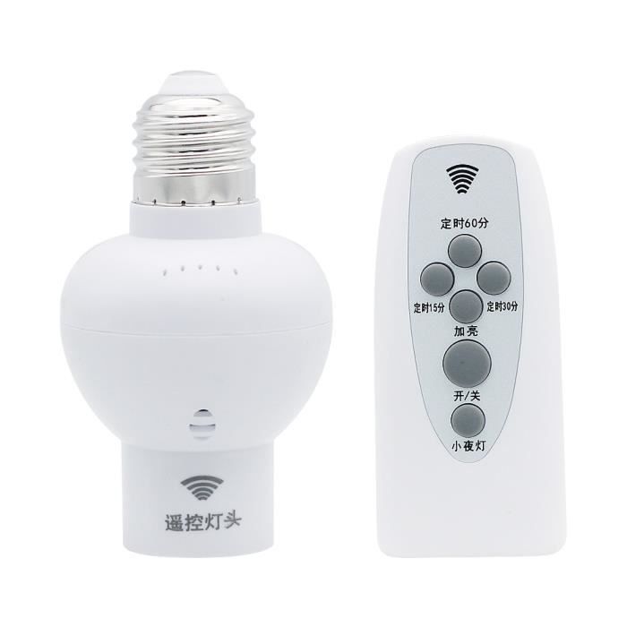 Douille Base De Lampe Télécommandée Programmable - Neuf, Pour Lampes Connectées Sans Fil