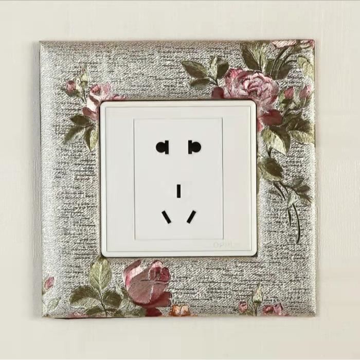 Lot De 4 Plaques Décoratives Pour Interrupteur - Adhésives, Blanc, Décoration Murale Facile
