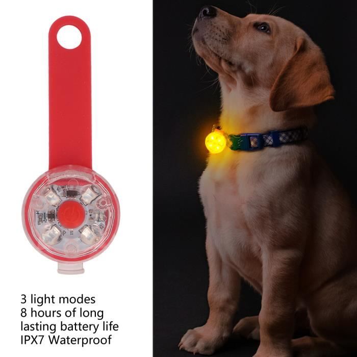 Meilleurs prix pour Pendentif lumineux pour animaux de compagnie Collier LED de Chien de Compagnie Collier Lumineux Pendentif de Sécurité Rouge LV688
