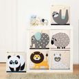 Boîte de rangement pour jouets - 3 SPROUTS - Panda - Blanc - Format adapté - Multicolore-1