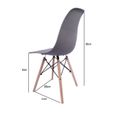 FREOSEN Lot de 6 chaises Style Nordique Bois Chaise de Salle à Manger，Chaise de Bureau (Gris-6), 83x51x45 cm-1