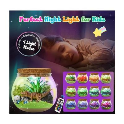 Kit Veilleuse Dinosaure DIY – 12 Couleurs LED, Accessoires Décoratifs, Dès 6 Ans
