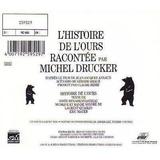Cd Histoire De L Ours Michel Drucker Achat Cd Cd Comptines Enfants Pas Cher Cd Histoire De L Ours Michel Drucker Achat Cd Cd Comptines Enfants Pas Cher