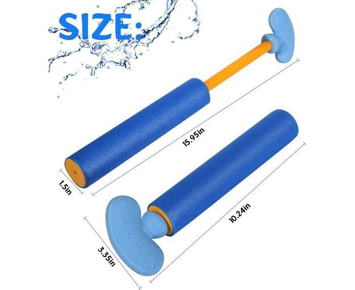 Lot De 10 Pistolets à Eau En Mousse – Portée 30 Pieds, 300 Ml – Jouets D'été Pour Piscine, Jardin, Anniversaire – 3-8 Ans