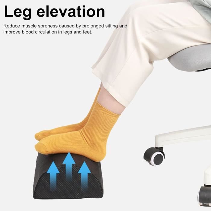 Repose-pieds pour sous le Bureau au Travail, Soutien des Pieds Ergonomique Coussin Repose-Pieds Courbé Repose-Pieds avec Dessous Antidérapant pour Maison Bureau Voyage