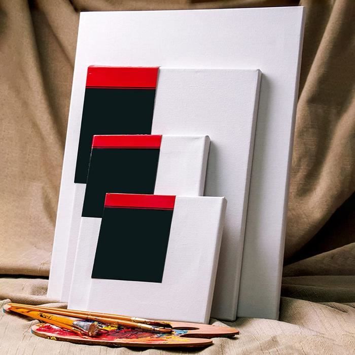 ESRICH Lot De 28 Panneaux De Toile De Coton Pour Peinture à L'huile, Acrylique Et Aquarelle, 20,3 X 25,4 Cm