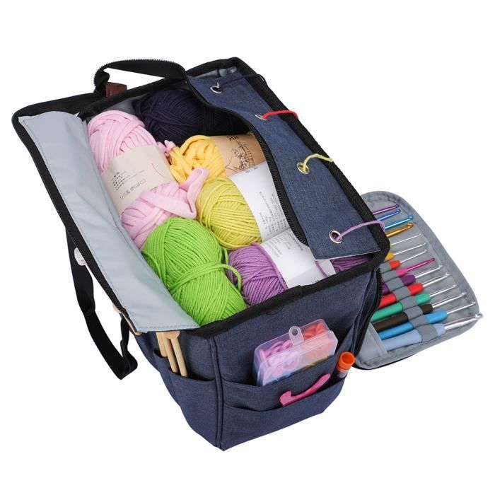 Tissu Machine à coudre sac de rangement grande capacité tricot Organization  Crochet crochets outils de couture fil fil sac de rangement