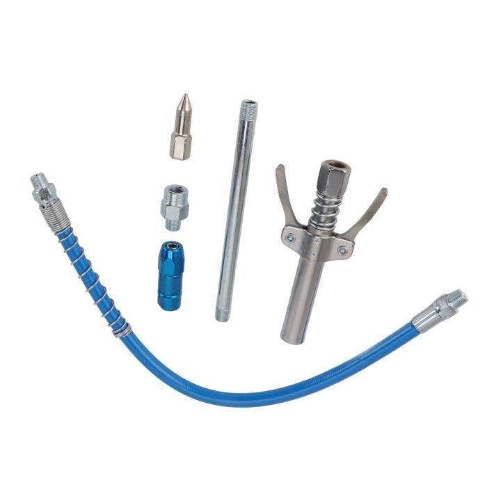 Lot De 5 Embouts Plats Coupleurs Pistolet à Graisse - Buses Robustes 1/8" Pour Entretien Machines